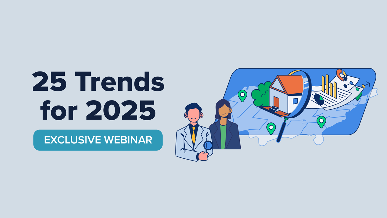 25 trends banner with research illustration